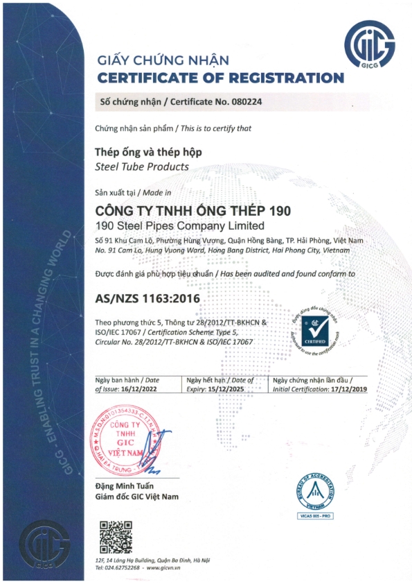 Tiêu chuẩn Úc AS-NZS 1163 - 2016 - Australia Standard 